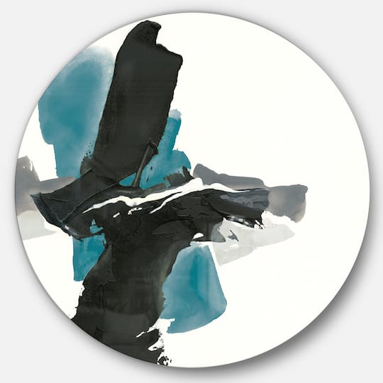 Designart - Geometric Black and Teal IV